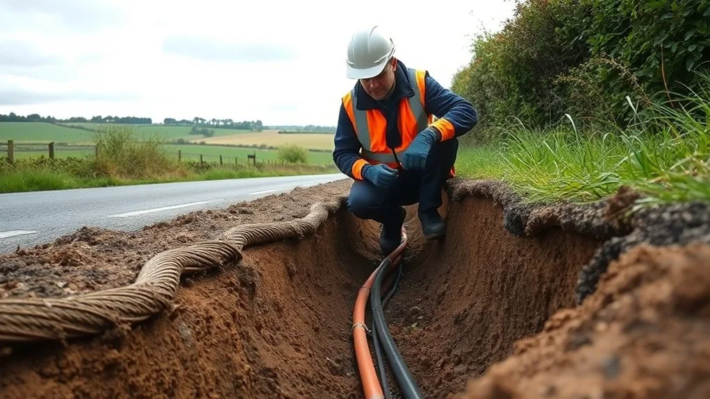 Underground Cable Installation in Gillingham | Buried Power & Data Lines